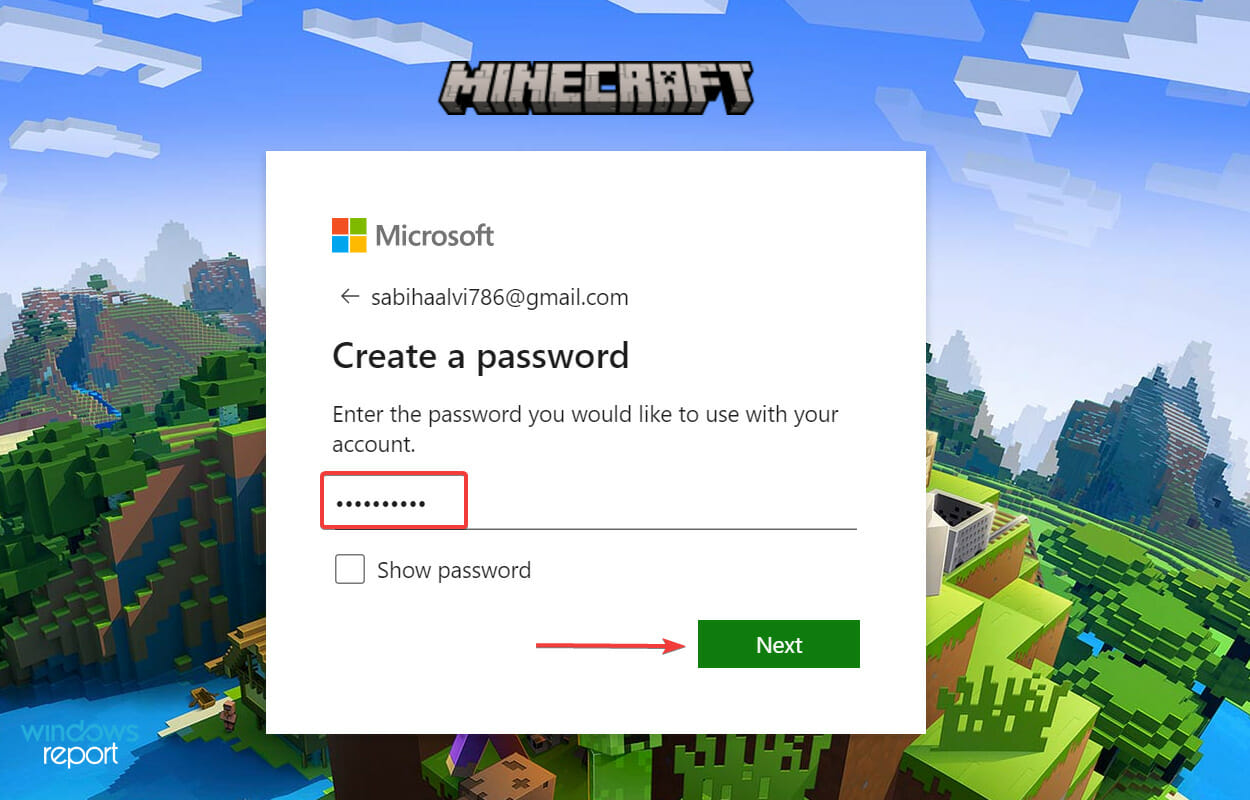 create a password to fix minecraft aka.ms/accountsettings