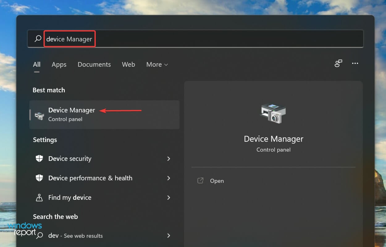 Launch Device Manager to fix airpods not working windows 11