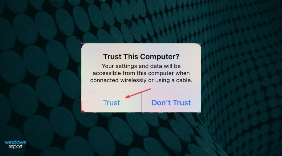 Trust to fix windows 11 not recognizing iphone