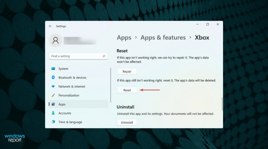 Reset app to fix xbox app stuck at preparing 