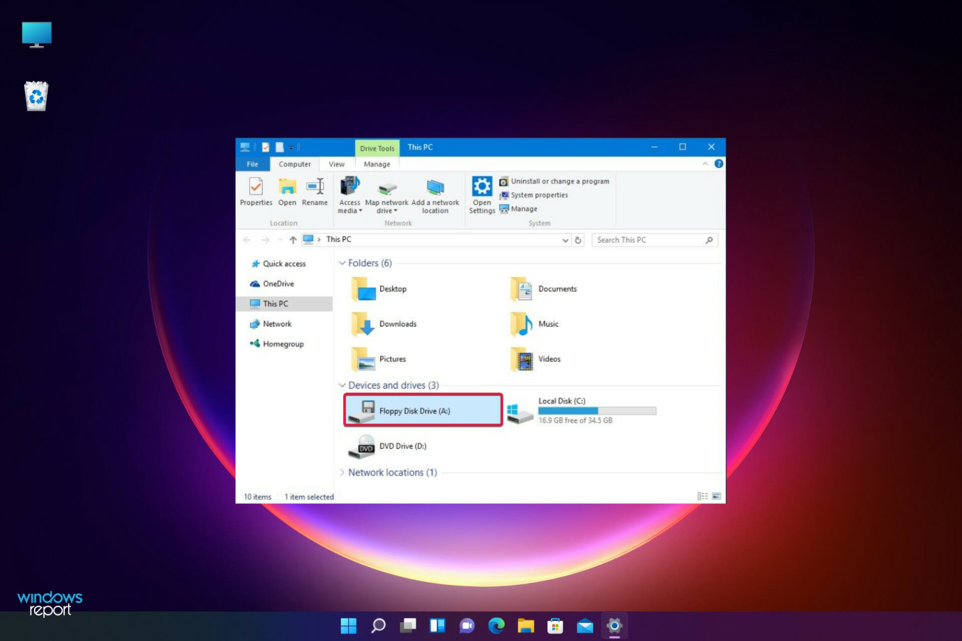Windows 11 still supports old FDD