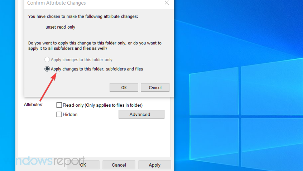 The Apply changes to this folder, subfolders and files option modern warfare not saving settings