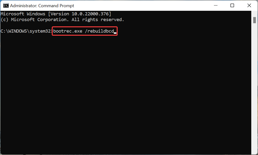 Execute command to fix srttrail.txt windows 11