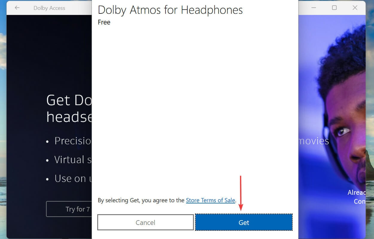 Authenticate to completely install dolby atmos windows 11