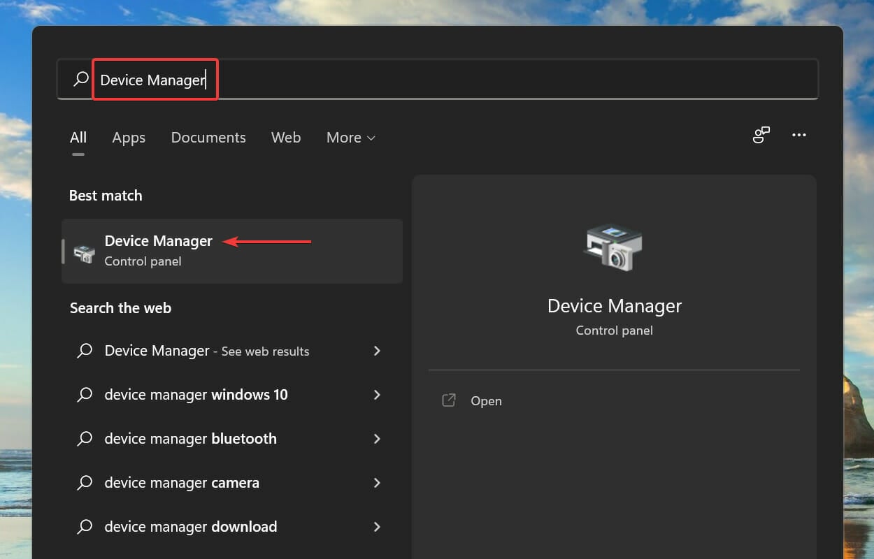 Launch Device Manager to fix windows 11 dolby atmos not working