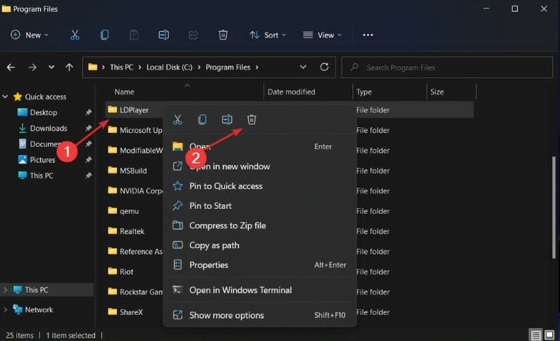 delete folder for virtualbox ldplayer uninstall