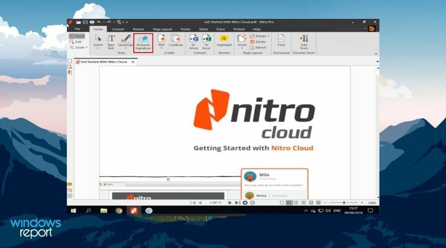 Nitro best PDF reader for Windows 11
