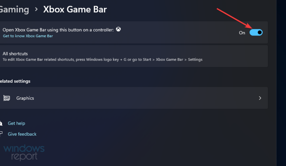 The Open Xbox Game Bar setting disable dvr windows 11