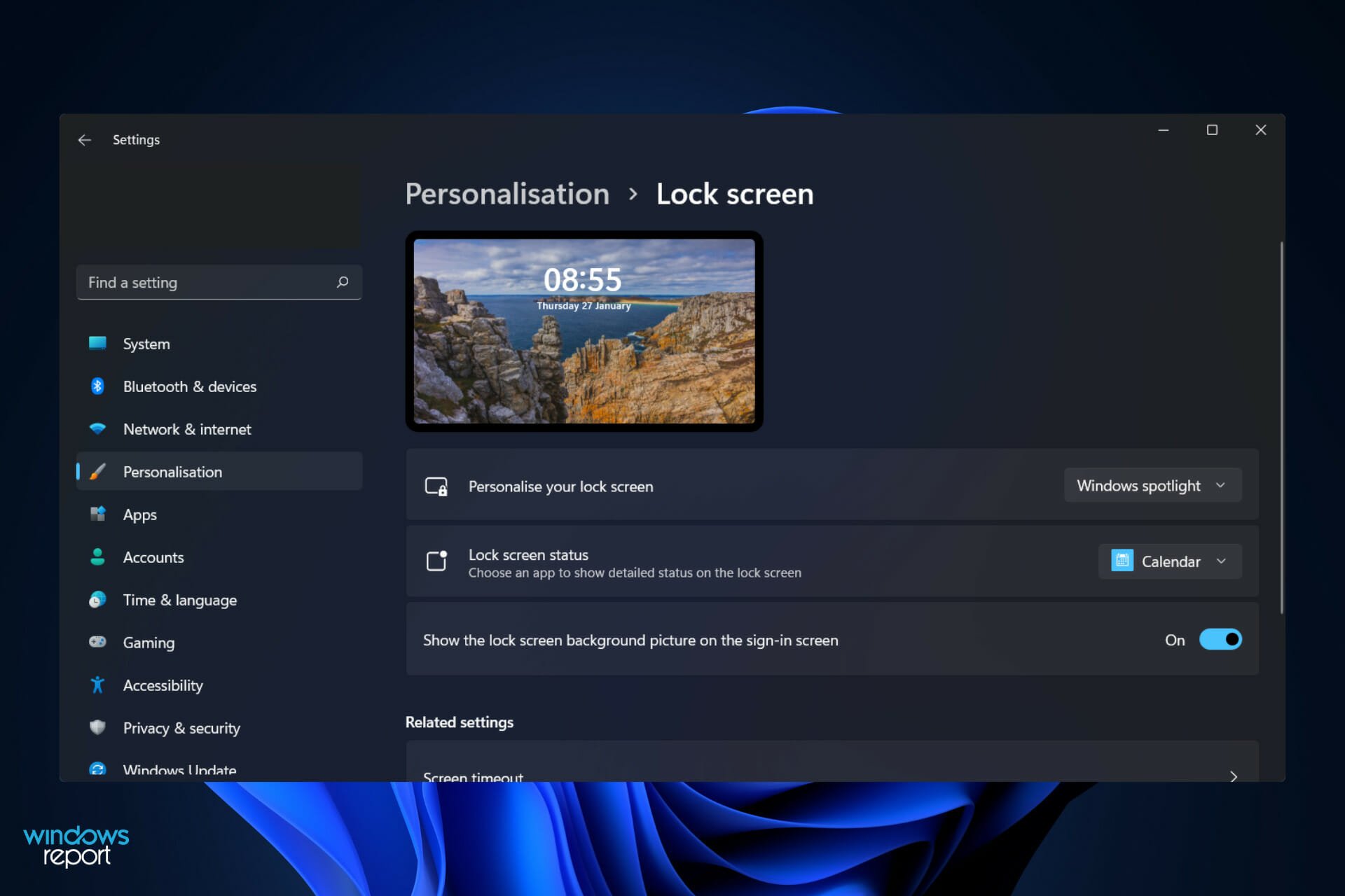 personalise-lockscreen customize lock screen windows 11