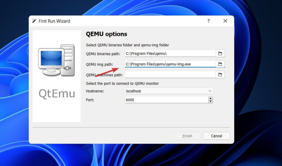 qtemu-second-column install windows 11 in qemu
