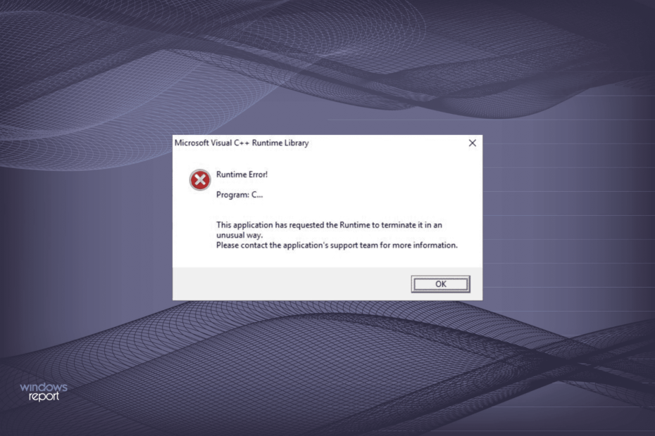 Fix: Microsoft Visual C++ Runtime Error On Windows 11