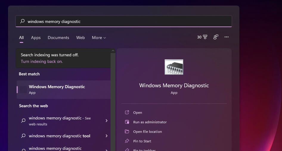 A Windows Memory Diagnostic search windows 11 keeps freezing