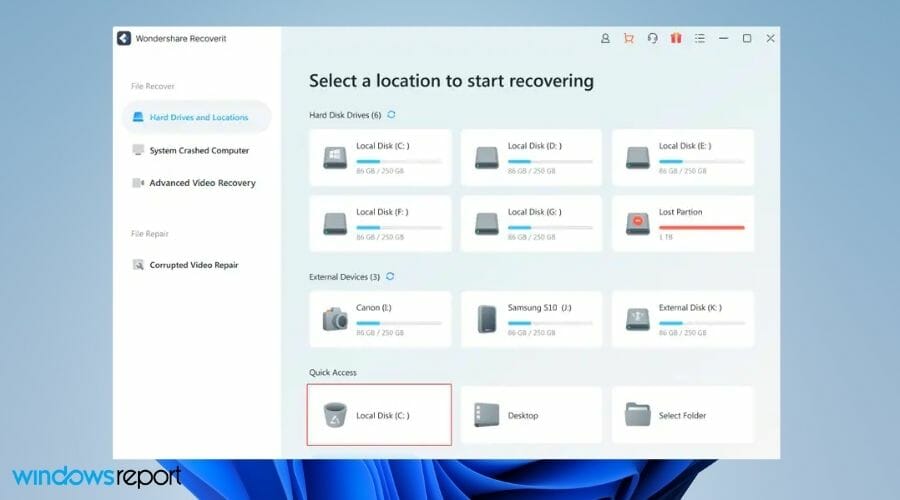 Recoverit data recovery software for windows 11