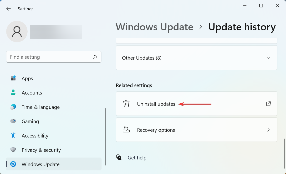Uninstall update to fix windows 11 sound distorted