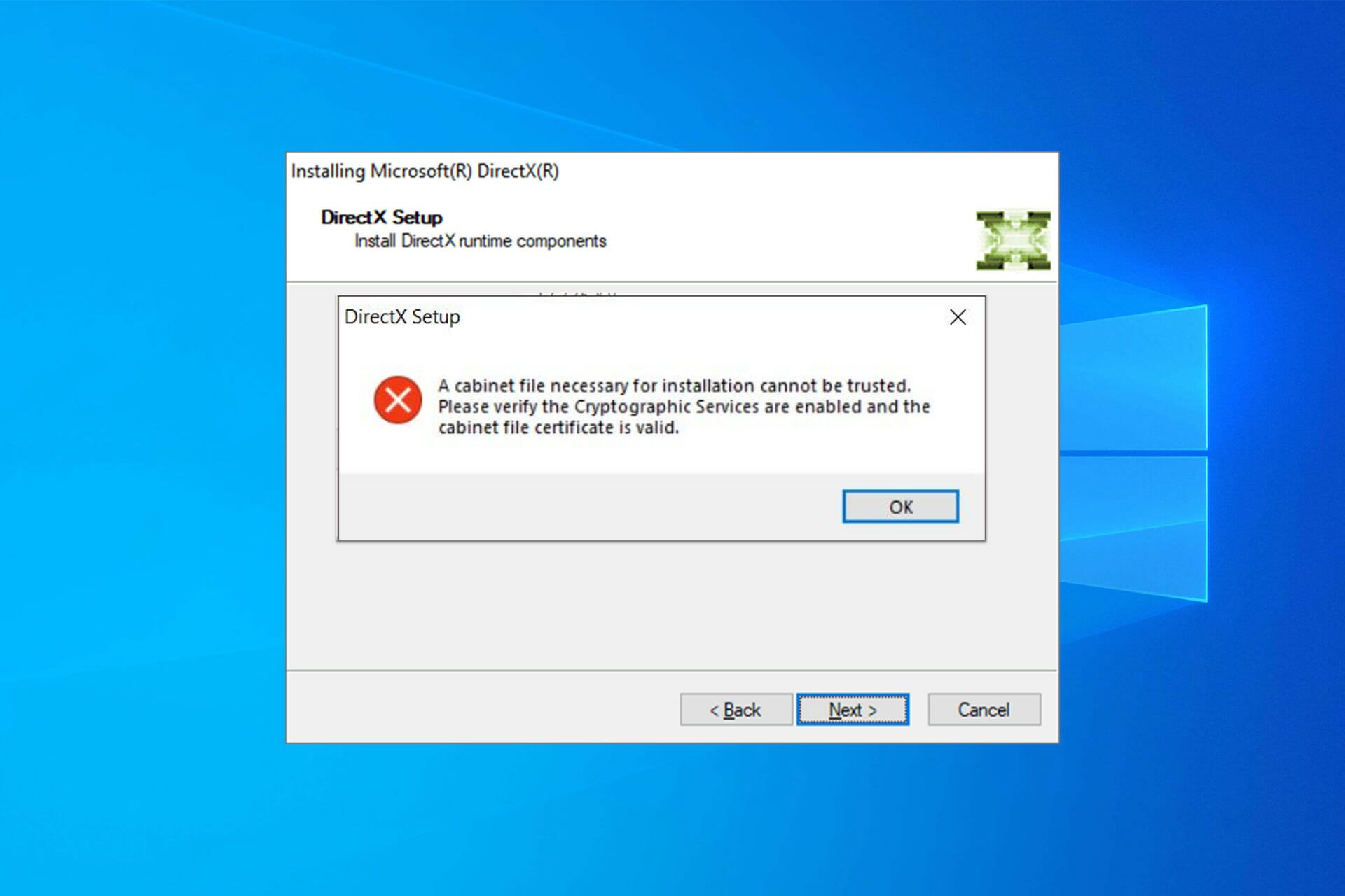 Fix DirectX Error on Windows 11/10