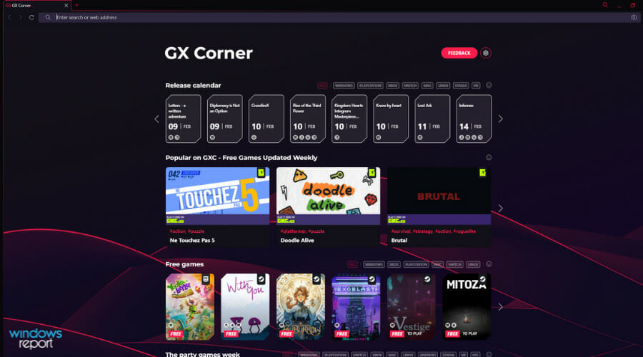 Opera GX, Gaming Browser