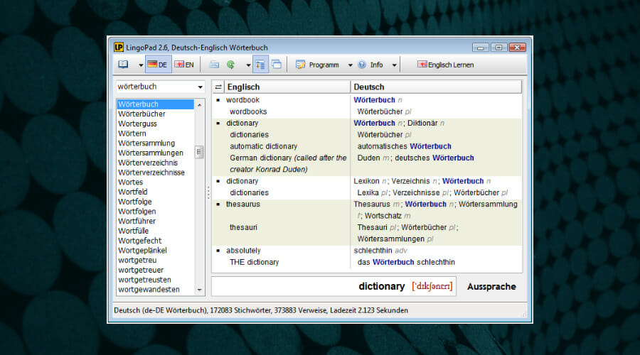 dictionary software download