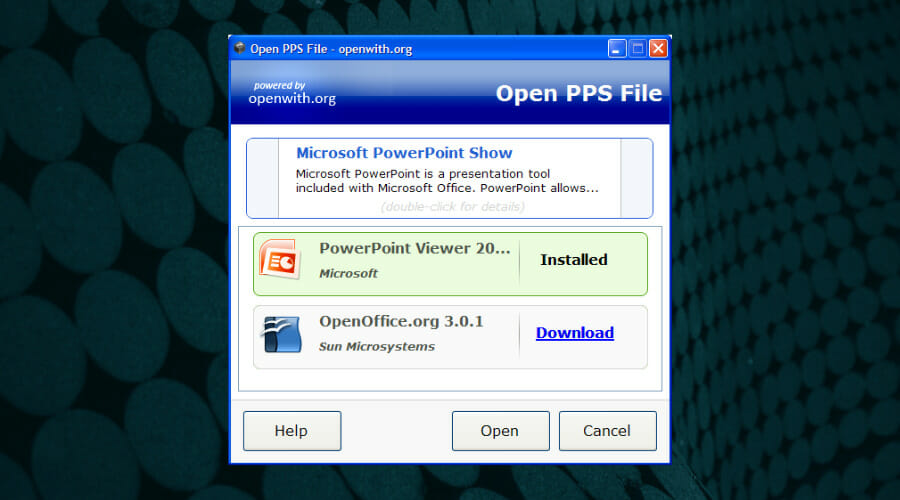 open pps file example
