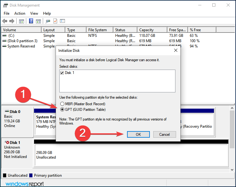 Choose partition style to fix windows 11 not recognizing ssd