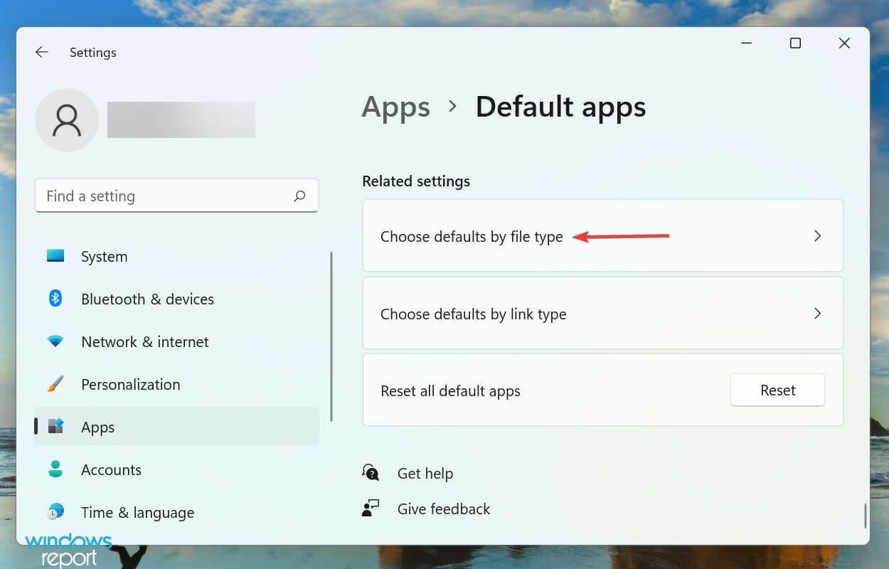 Choose defaults by file type to windows 11 remove file association