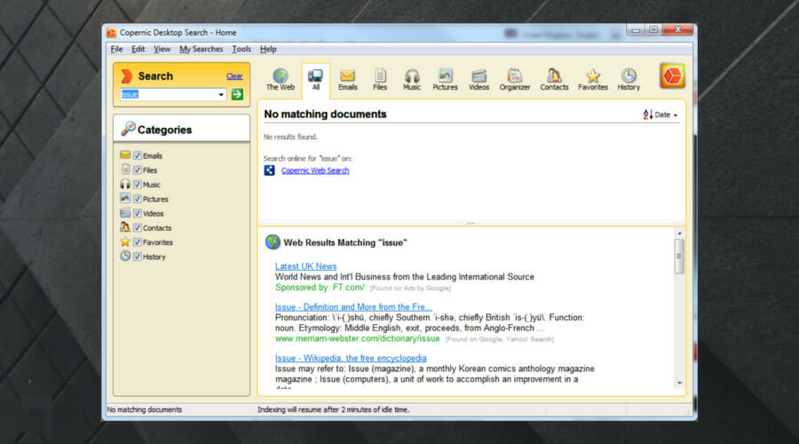 windows 10 file search tool