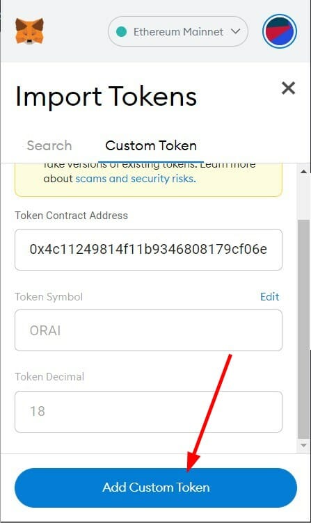 add custom token