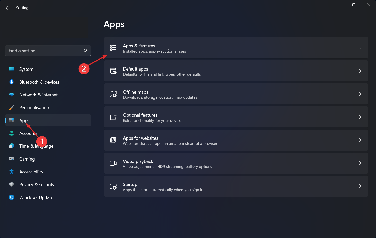 apps-apps&features windows 11 remove tiktok
