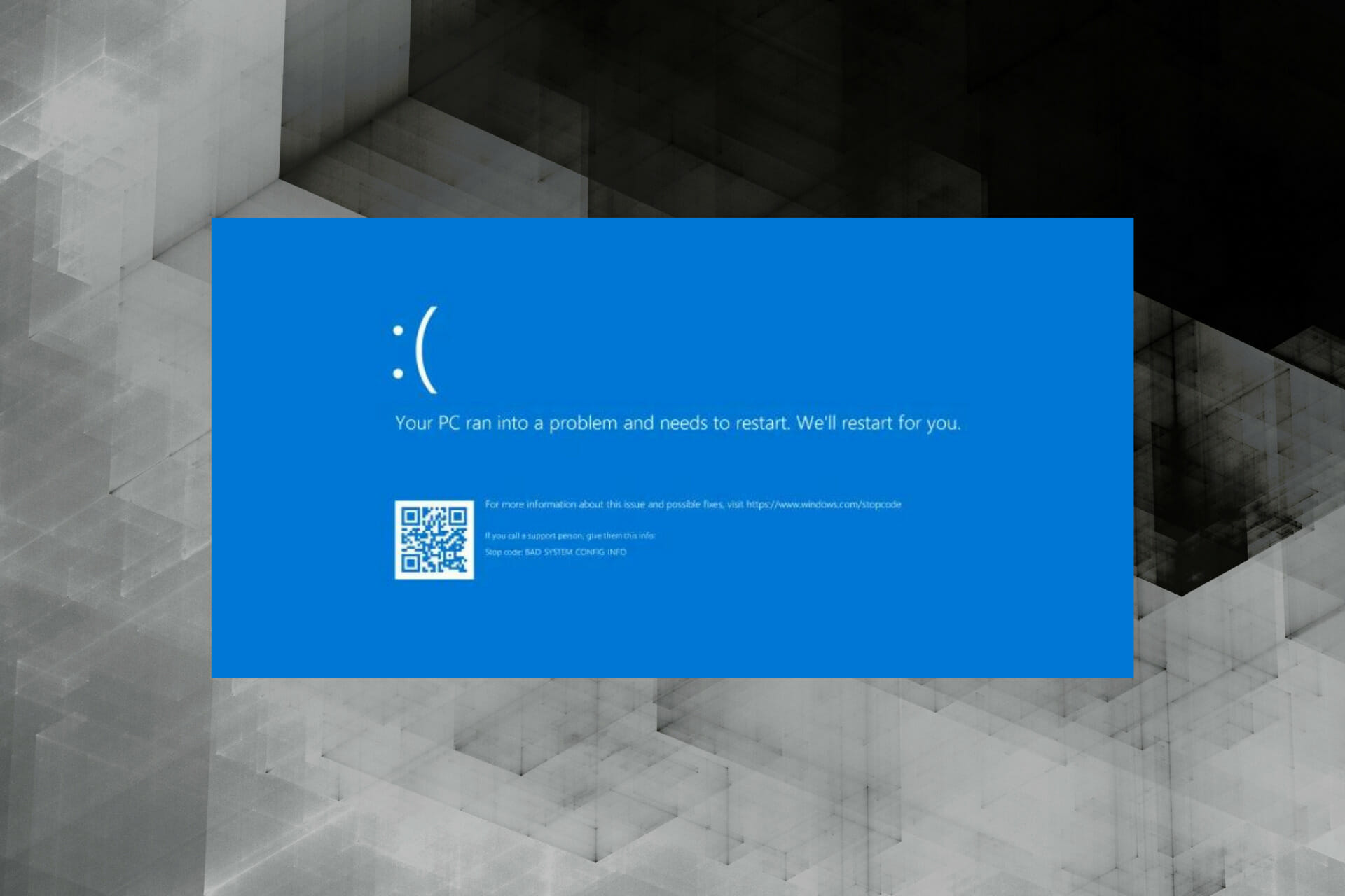 Fix Bad System Config Info BSOD error in Windows 11