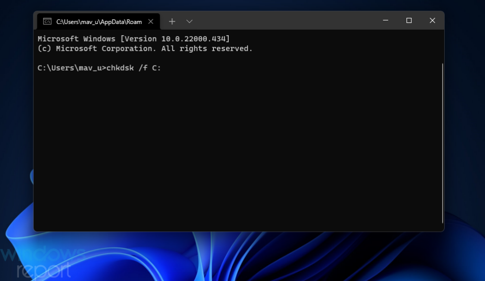 Chkdsk command Windows Update Something went wrong Windows 11