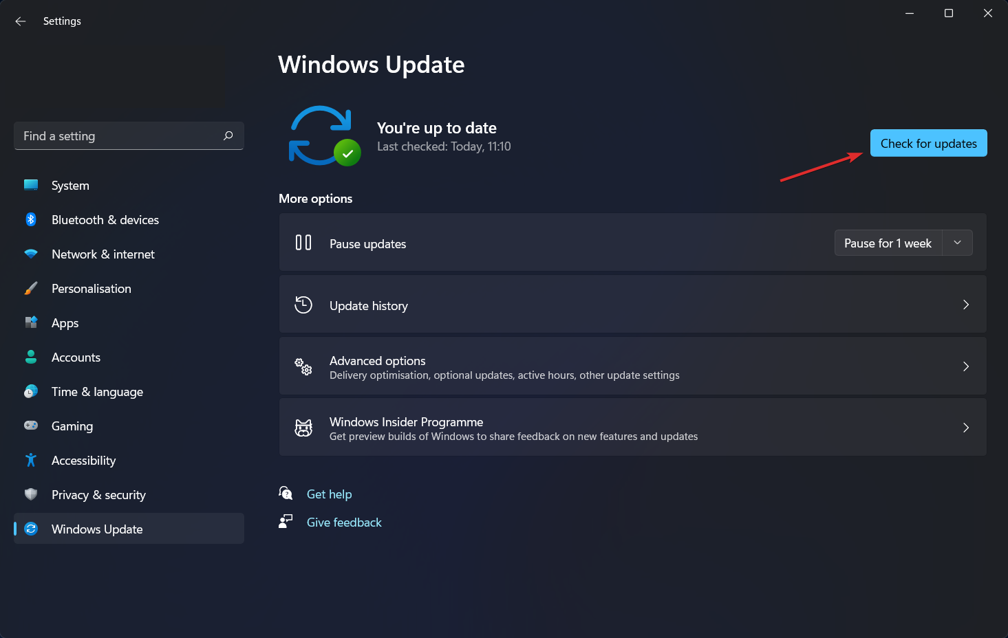 check-for-updates windows 11 dynamic refresh rate not working