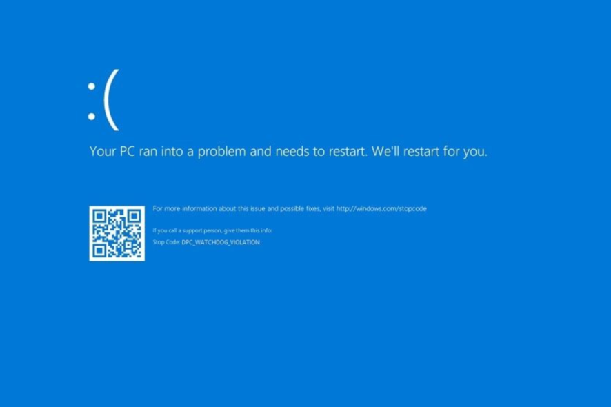 dog-error dpc watchdog violation windows 10