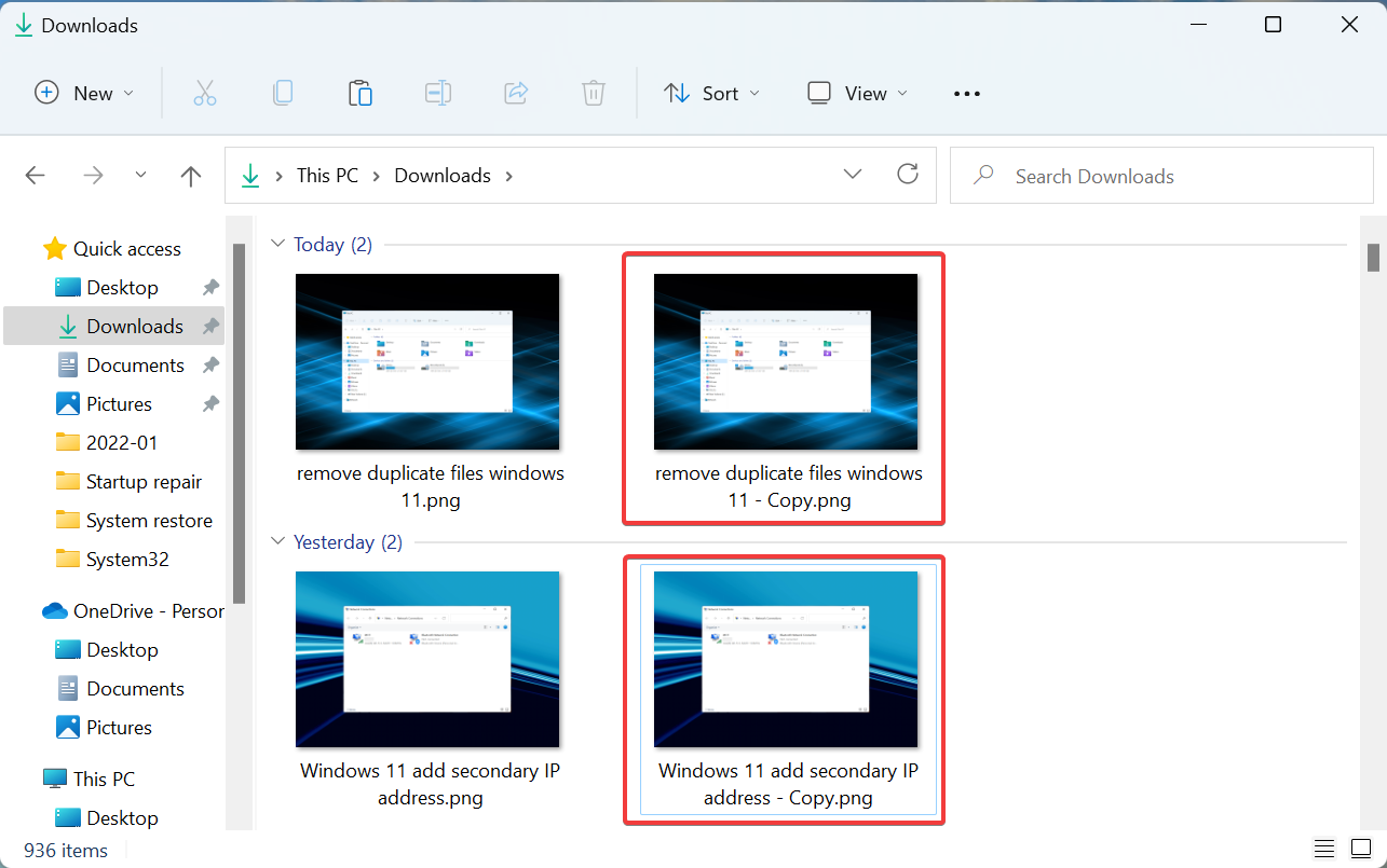 Find duplicate files in Windows 11