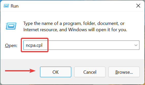 ncpa.cpl to fix windows 11 blocking websites