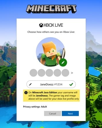 gamertag and profile for microsoft account