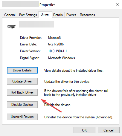 Roll back driver to get pl2303 driver windows 11