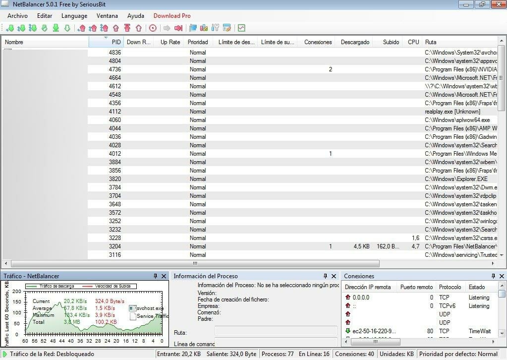 bandwidth monitoring tool win 7