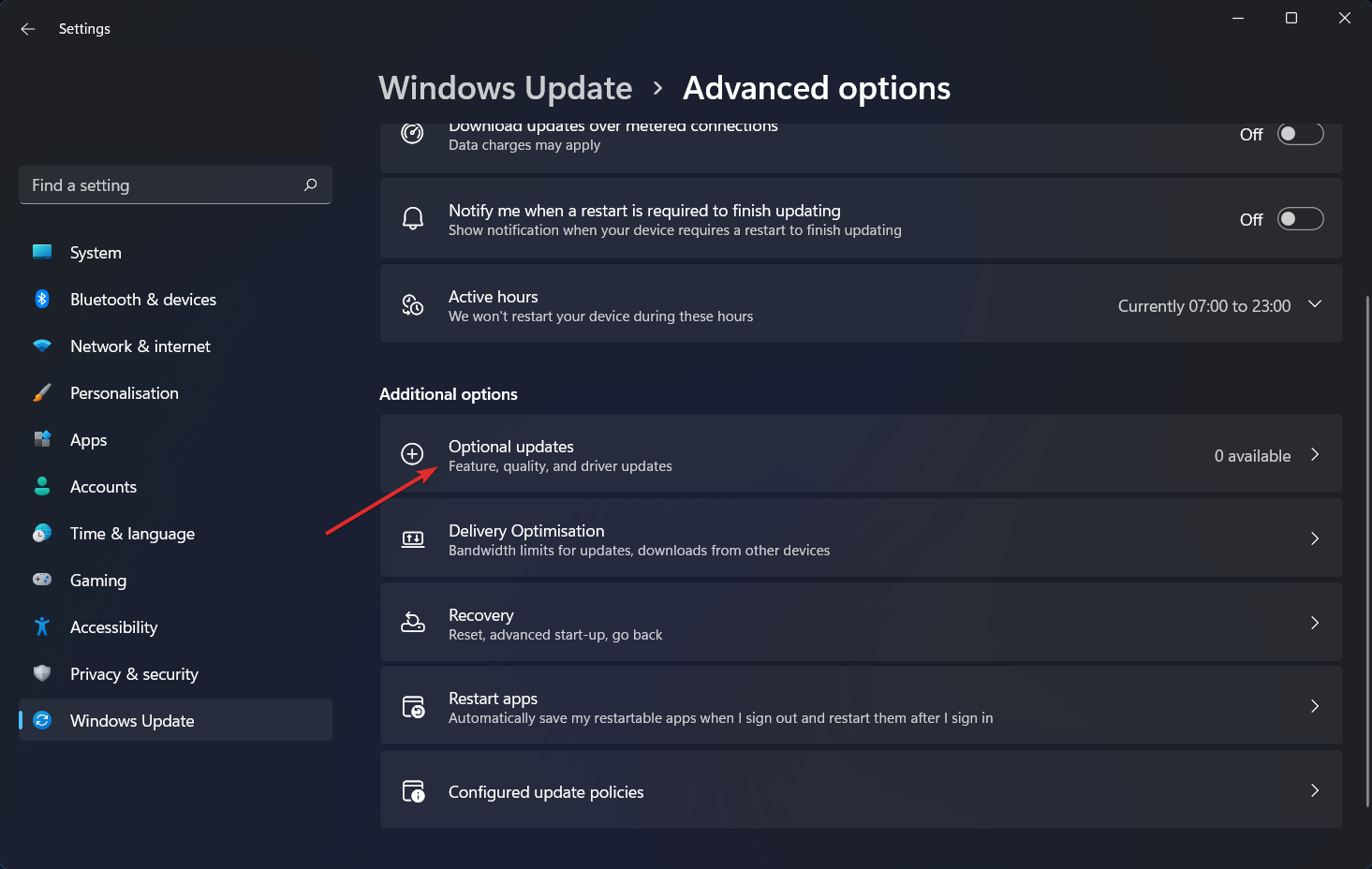 optional-updates-option  windows 11 dynamic refresh rate not working