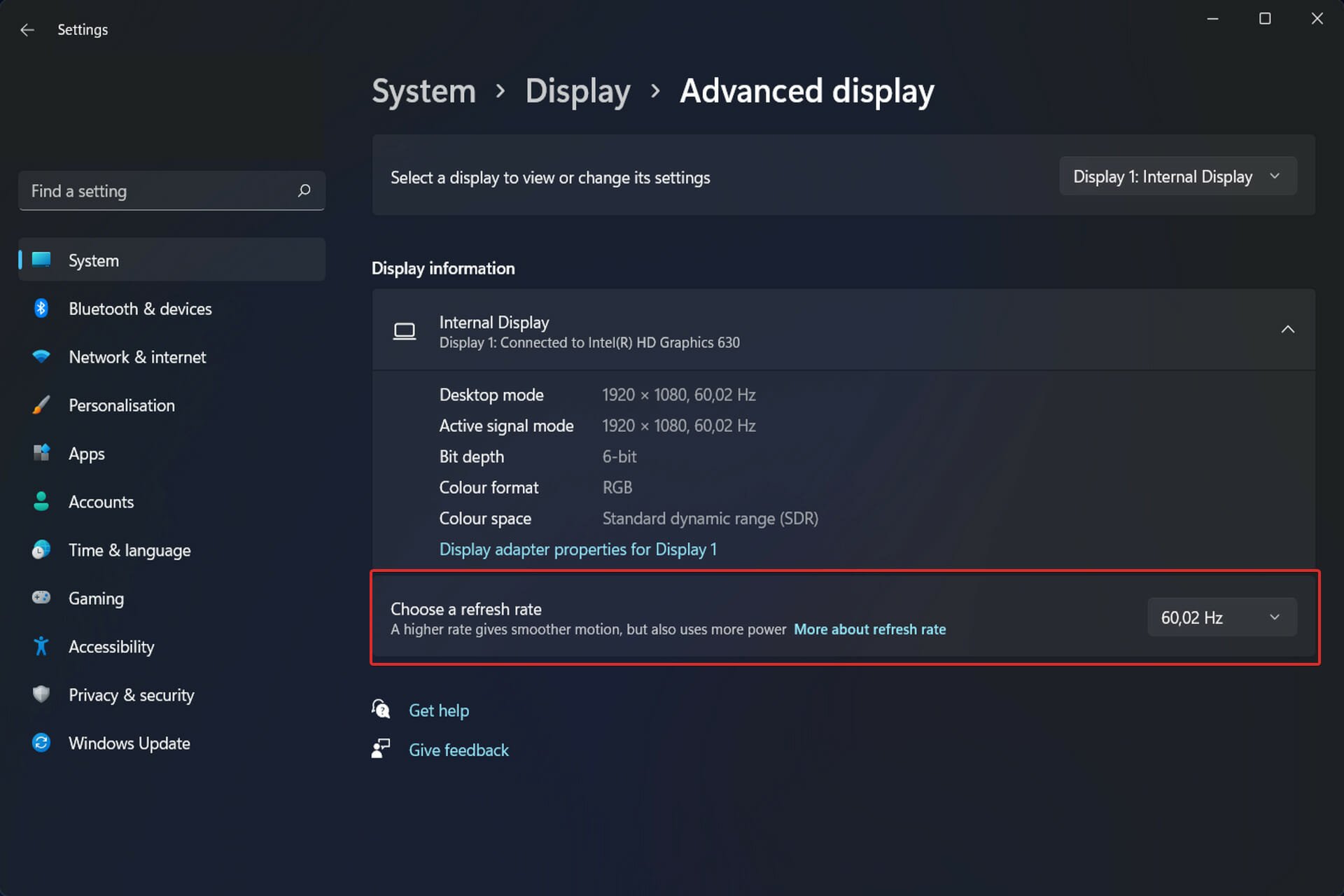 refresh-rate windows 11 dynamic refresh rate not working