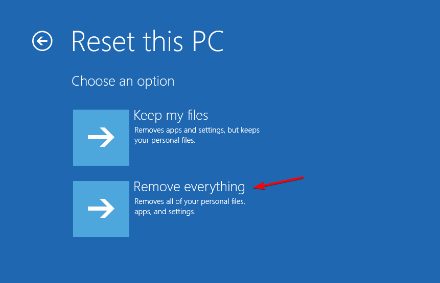 remove-everything how to fix corrupted user profile windows 10