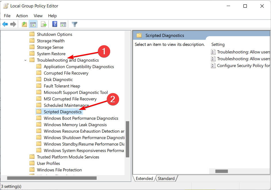 scripted-diagnostic windows troubleshooter not working