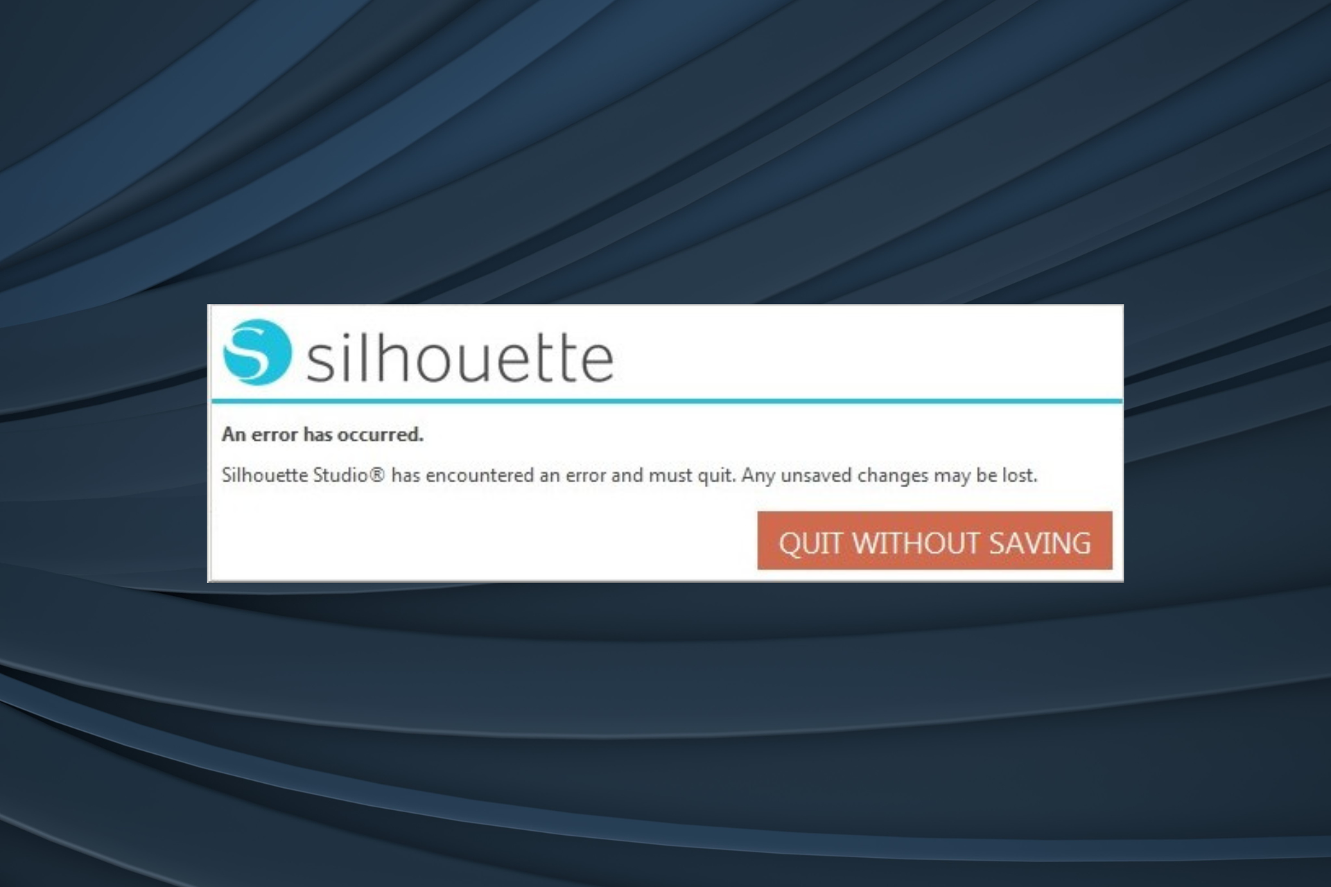 fix silhouette studio has encountered an error and must quit error in Windows