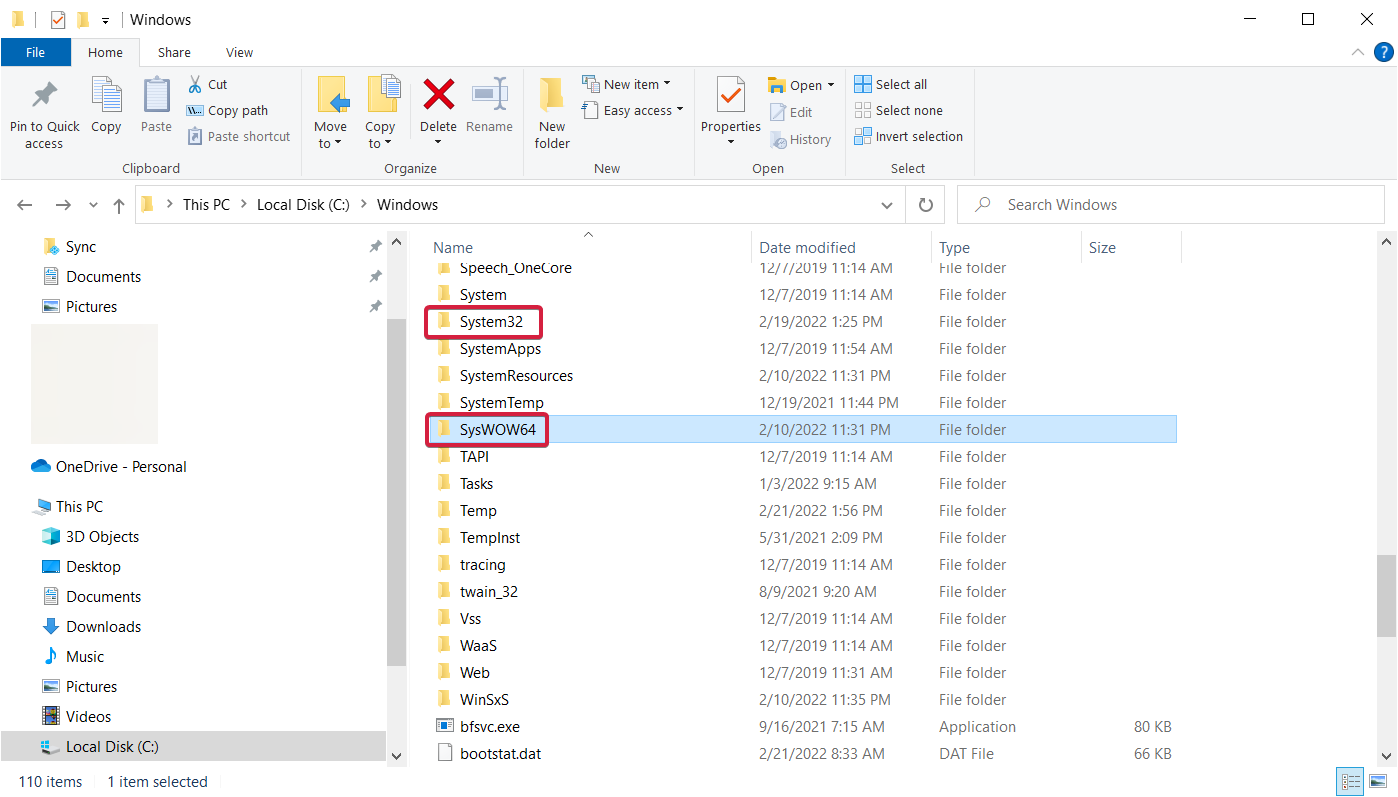 where to install .dll files windows 10