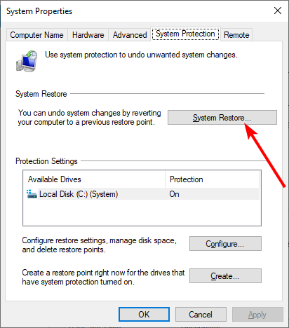 system restore headphones detected but no sound