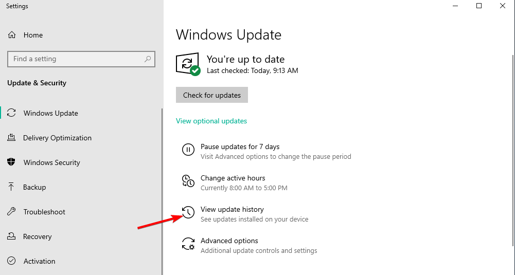 view-update-hist windows update not working windows 10