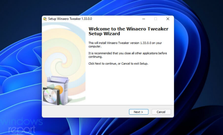 The Winaero Tweaker setup disable lock screen windows 11