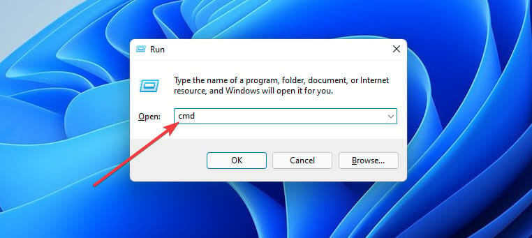 Access command prompt by typing CMD to re-register and to fix RAVCpl64.exe system error in Windows