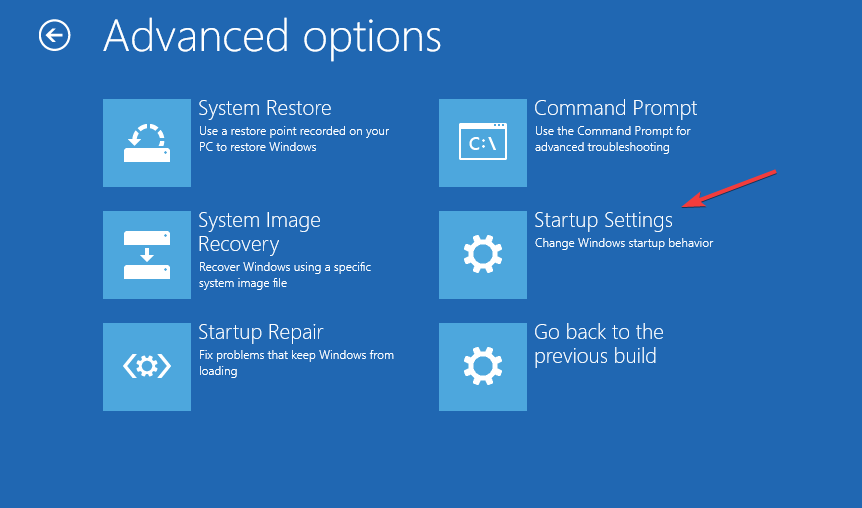 startup settings to fix windows 10 apps open and close immediately