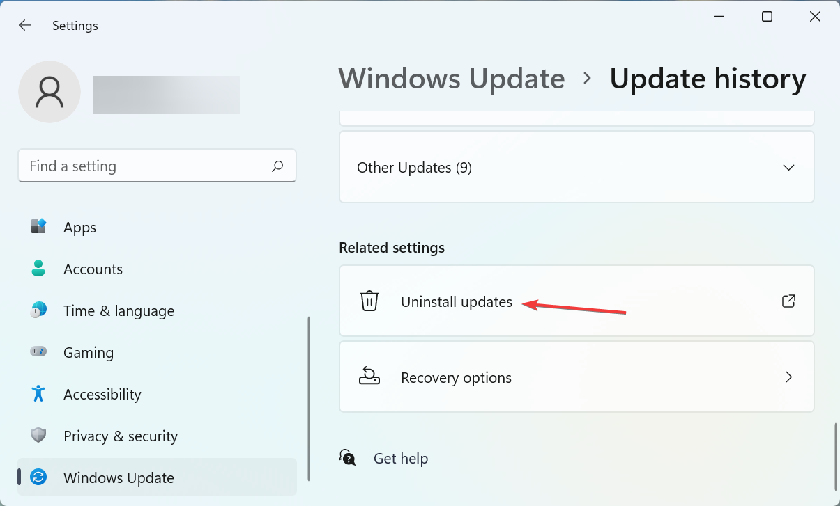 Uninstall update to fix windows 11 green screen error