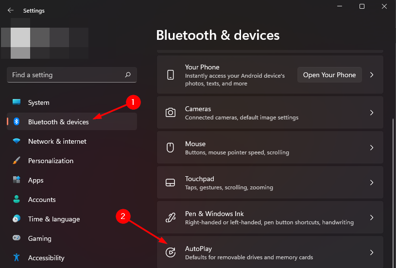 Autoplay not working Windows 11 bluetooth and devices