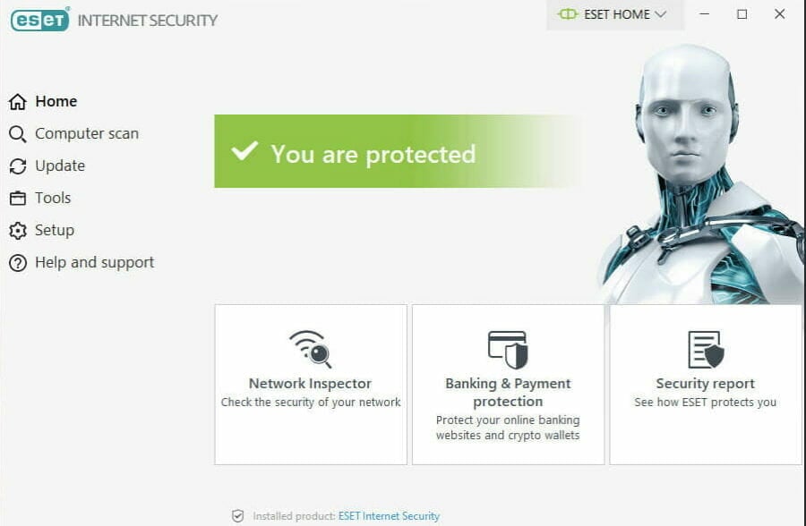 antivirus router Eset antivirus windows screen